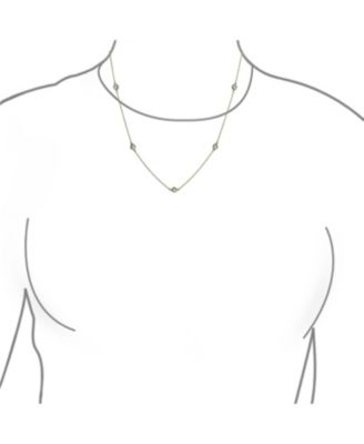 Minimalist Simple Wrap CZ By The Yard Tin Cup Chain Necklace 14K Gold Plated .925 Sterling Silver 36 Inch