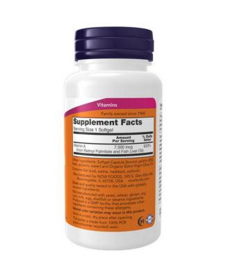 Vitamin A from Fish Liver Oil, 25,000 IU, 250 Softgels