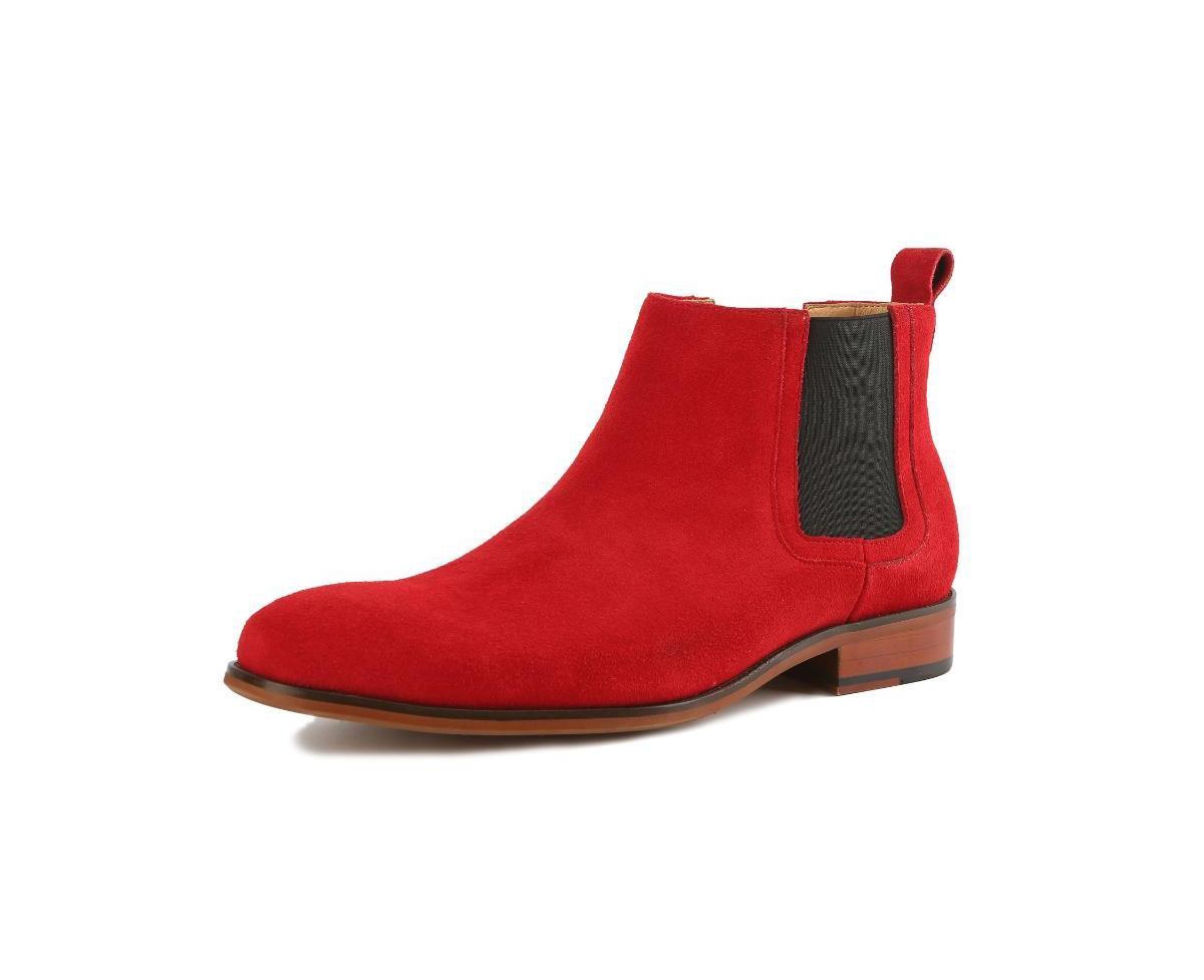 Gino Vitale Men's Handcrafted Genuine Leather Pull-On Chelsea Gore Dress Boot