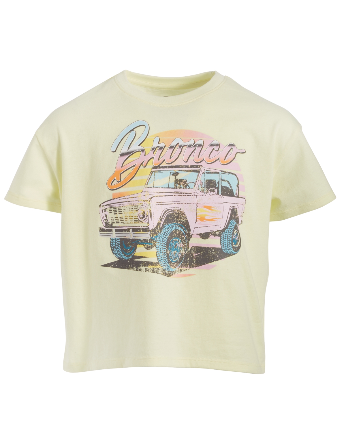 Shop Grayson Threads, The Label Grayson Threads Kids, The Label Big Girls Bronco Graphic T-shirt In Yellow