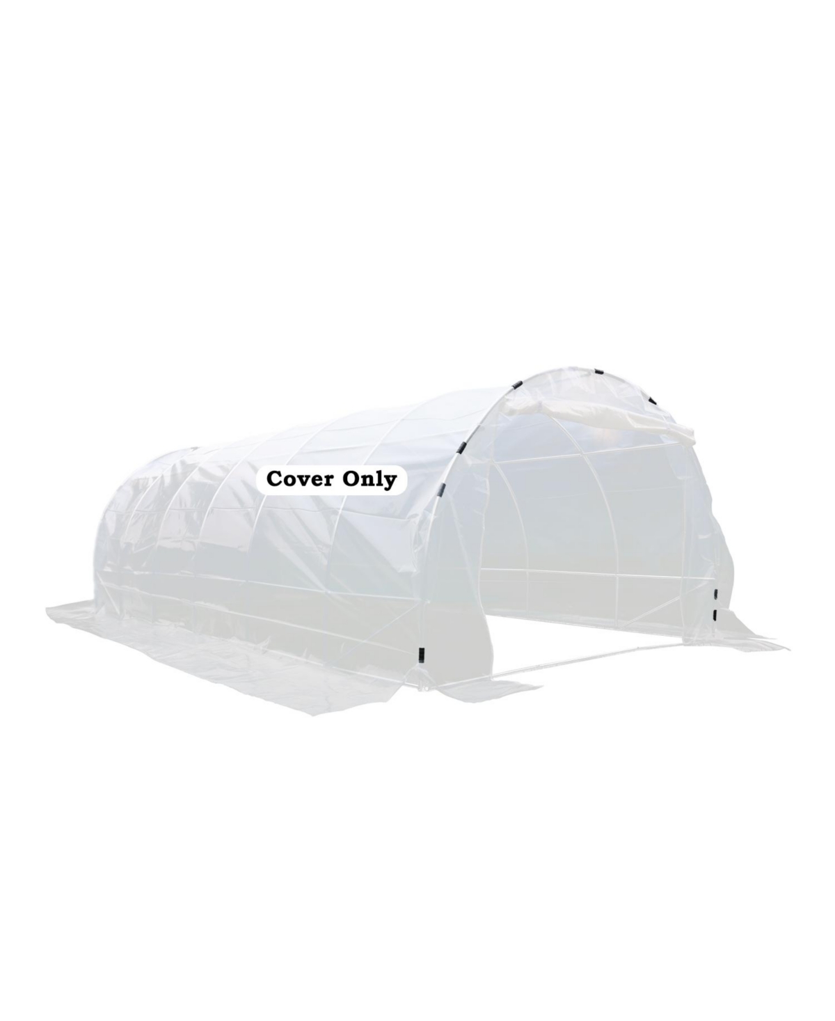 20' x 10' x 6.6' Greenhouse Cover - Uv, Low Temperature Resistant, Waterproof, Durable Pe Plastic Sheet - White - White
