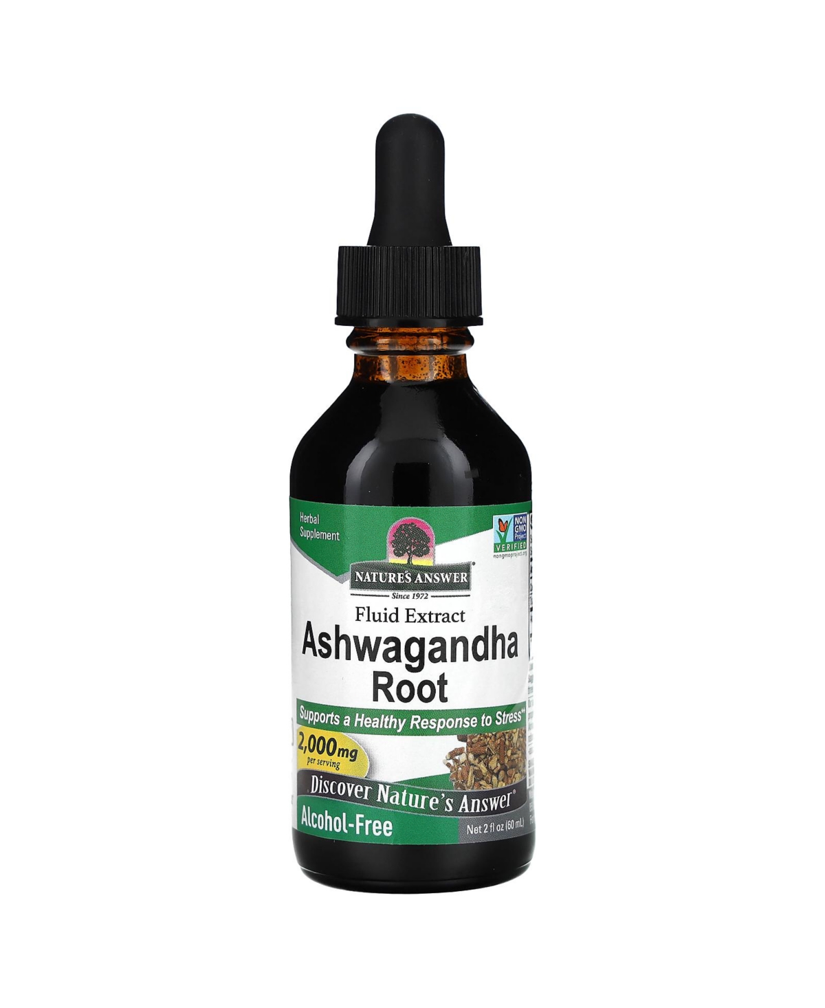 Ashwagandha Root Fluid Extract Alcohol-Free 2 000 mg - 2 fl oz (60 ml) - Assorted Pre-Pack