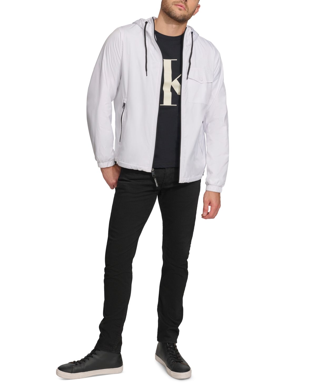 Calvin Klein Men's Polar-Fleece-Lined Windbreaker