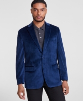 Michael Kors Men's Classic-Fit Velvet Sport Coat - Navy