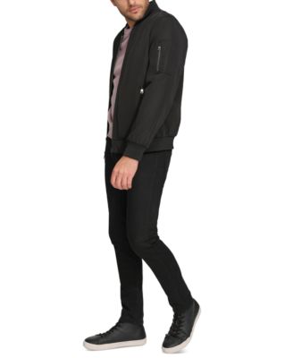 Men's Solid-Color Zipper Flight Jacket