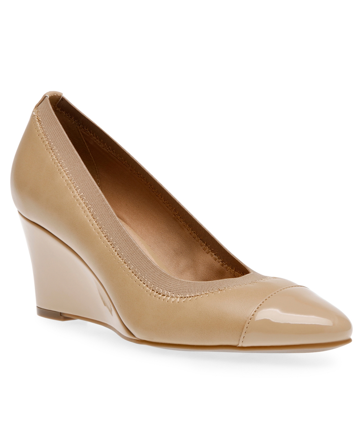 Women's Sindy Pointed Toe Wedge Pumps - Nude Smooth