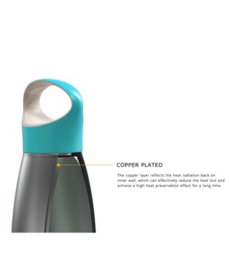 Stainless Steel Vacuum Insulated Water Bottle with Silicone Base and Handle Lid