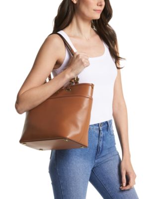 Michael Kors Winston Large Leather Zip-Top Tote Bag