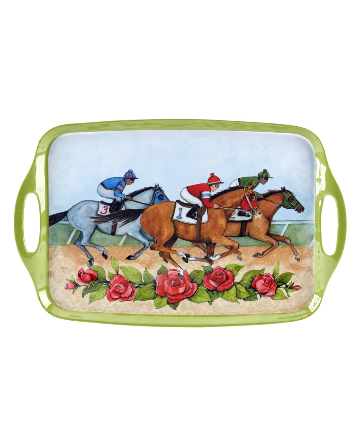 Shop Certified International Derby Day At The Races 3 Pc Melamine Serving Set In Miscellaneous