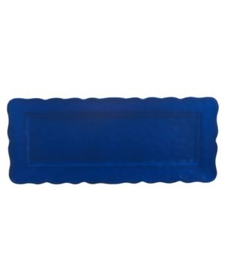 Blue Indigo Crackle 2 Pc Platter Set, Service For 2