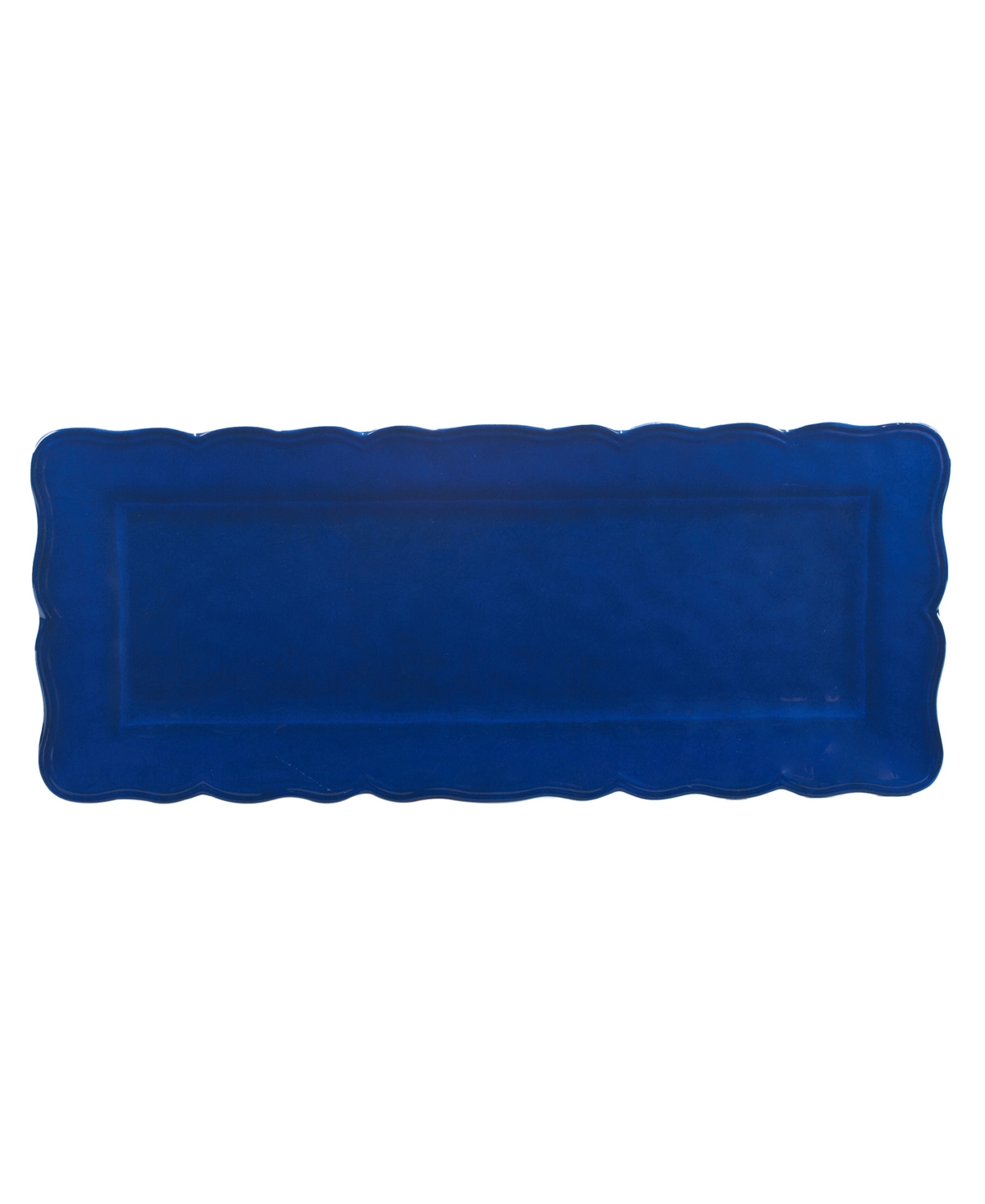 Certified International Blue Indigo Crackle 2 Pc Platter Set, Service For 2 In Miscellaneous