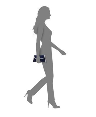 Imitation Pearl Trim Trapezoid Flap Bag