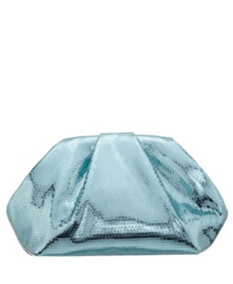 Metallic Pleated Frame Clutch Handbag