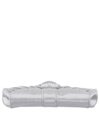 Crystal Heart Adorned Clutch Handbag