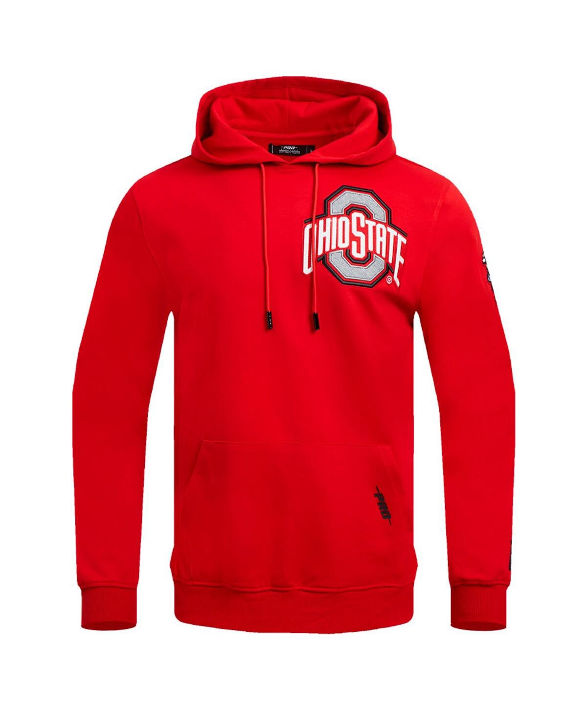 Shop Pro Standard Men's  Scarlet Ohio State Buckeyes Classic Fleece Pullover Hoodie