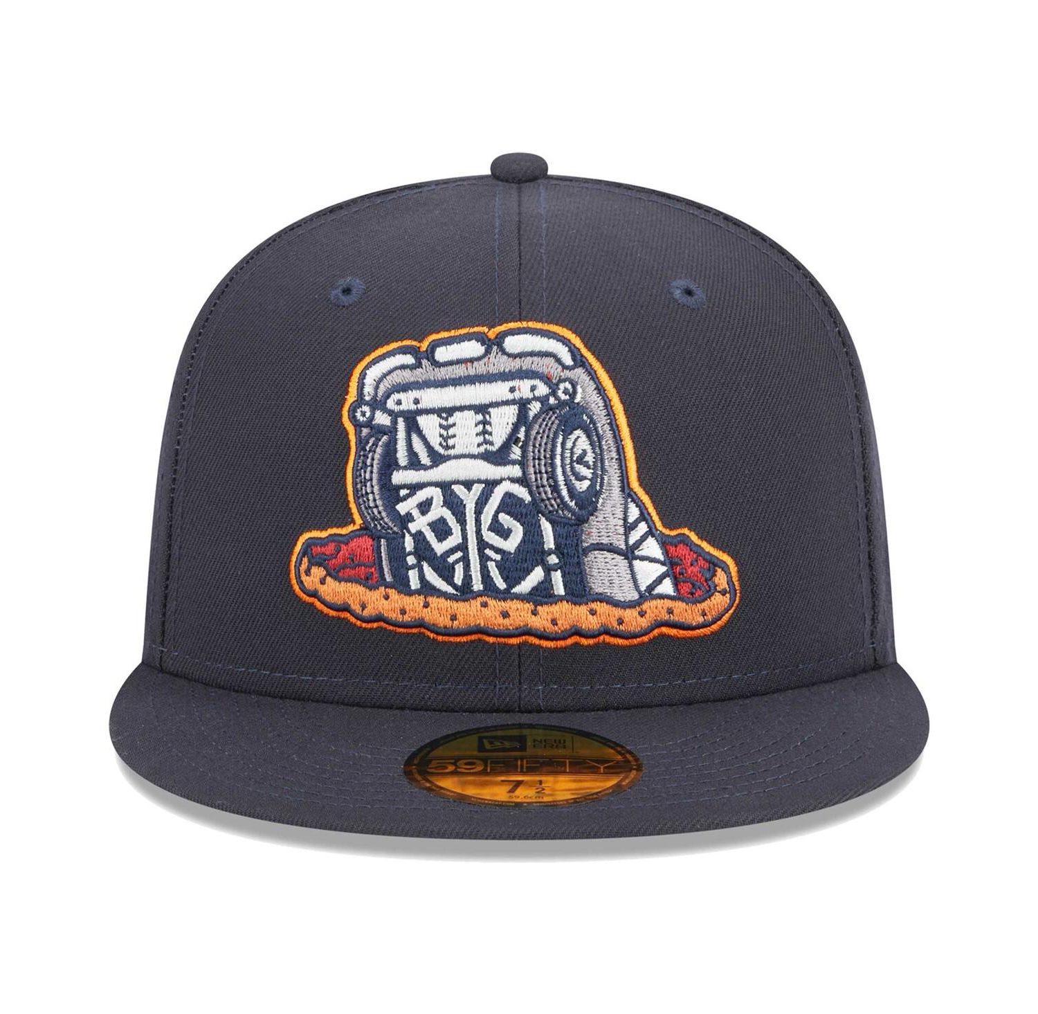 Men's Navy Bowling Green Hot Rods Theme Nights Bowling Green Sinkholes 59FIFTY Fitted Hat