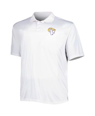 Men's Royal, White Los Angeles Rams Solid Two-Pack Big and Tall Polo Shirt Set