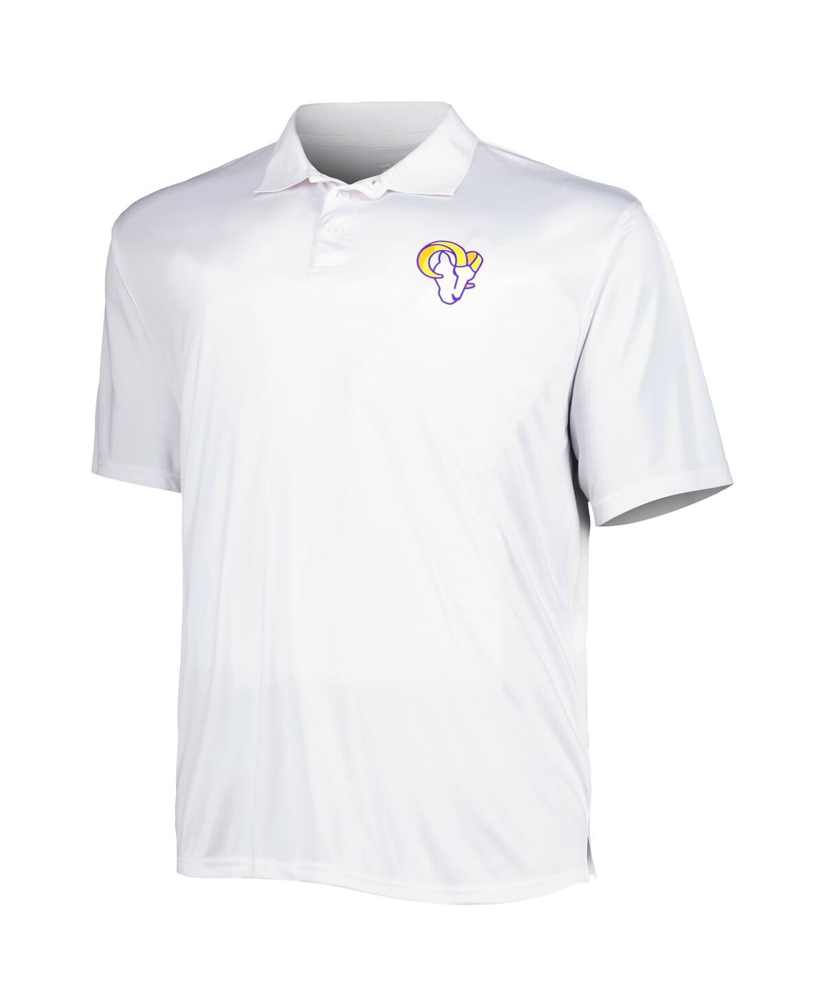 Shop Fanatics Men's  Royal, White Los Angeles Rams Solid Two-pack Big And Tall Polo Shirt Set In Royal,white