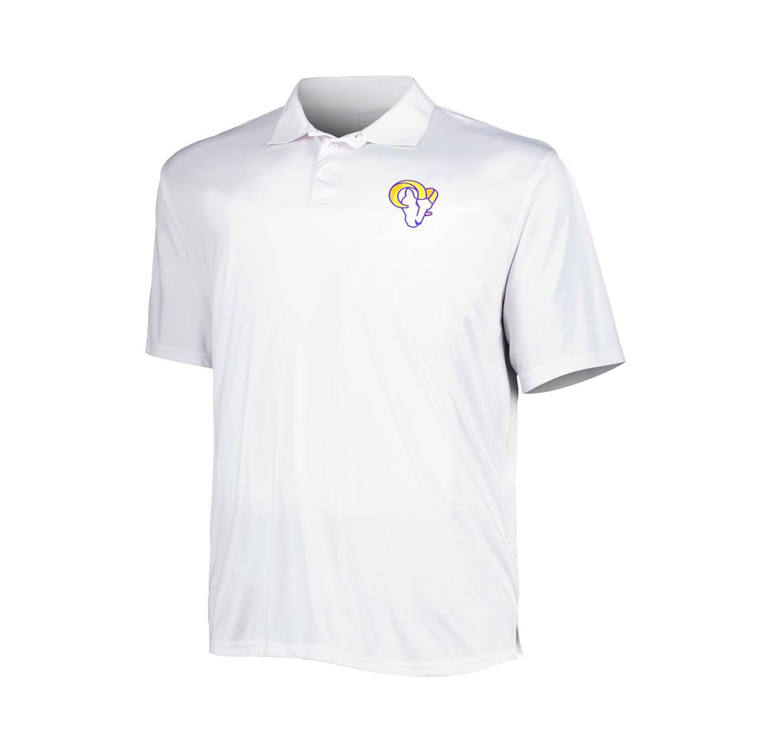 Men's Royal, White Los Angeles Rams Solid Two-Pack Big and Tall Polo Shirt Set