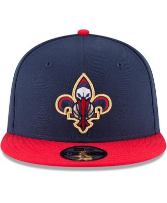 Men's Navy, Red New Orleans Pelicans 2-Tone 9FIFTY Adjustable Snapback Hat