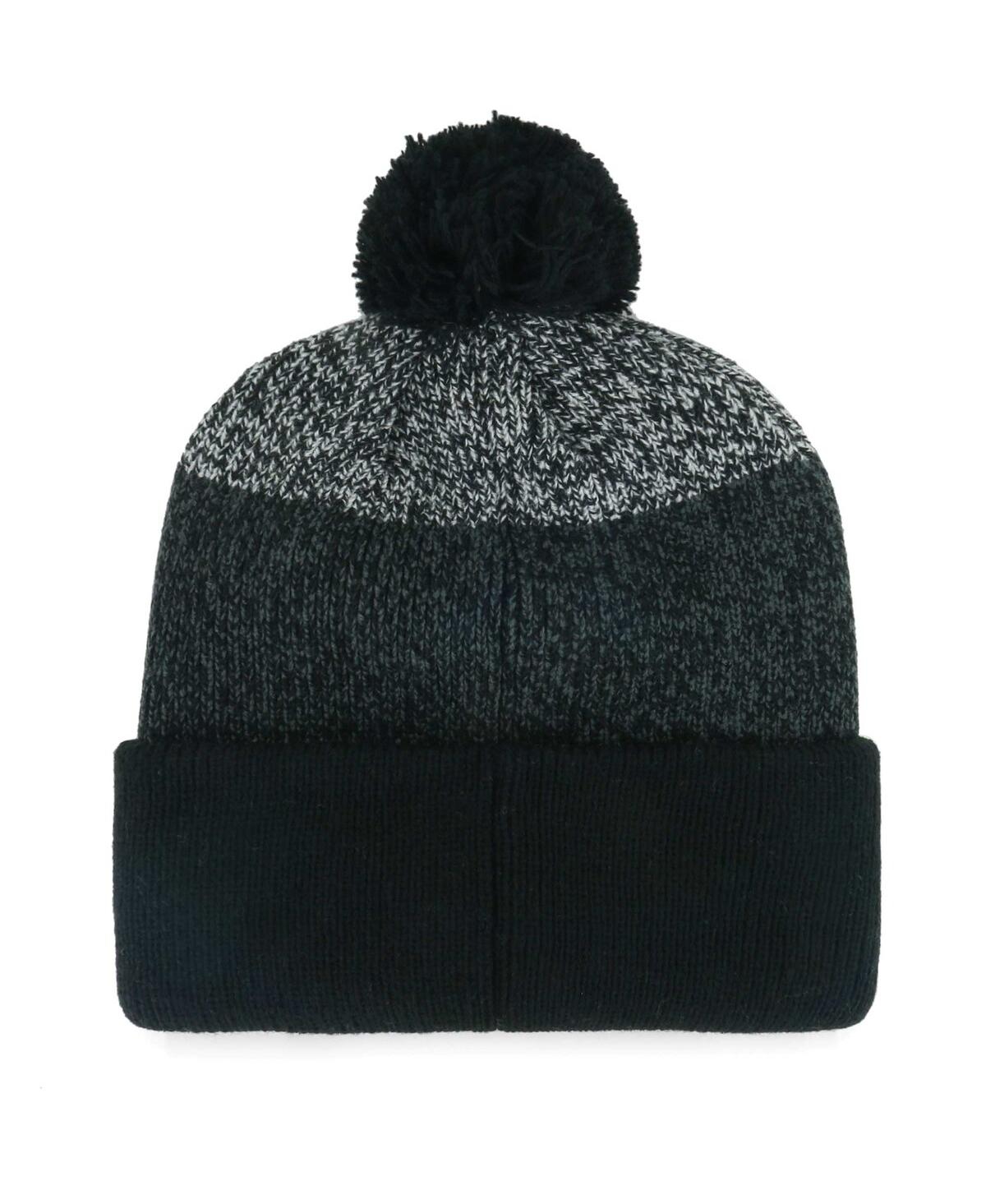 Shop 47 Brand Men's ' Black Chicago White Sox Darkfreeze Cuffed Knit Hat With Pom
