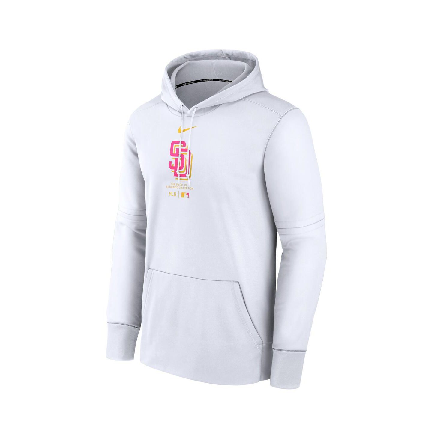 Мужское худи Nike White San Diego Padres City Connect Practice Performance Pullover — фото 2