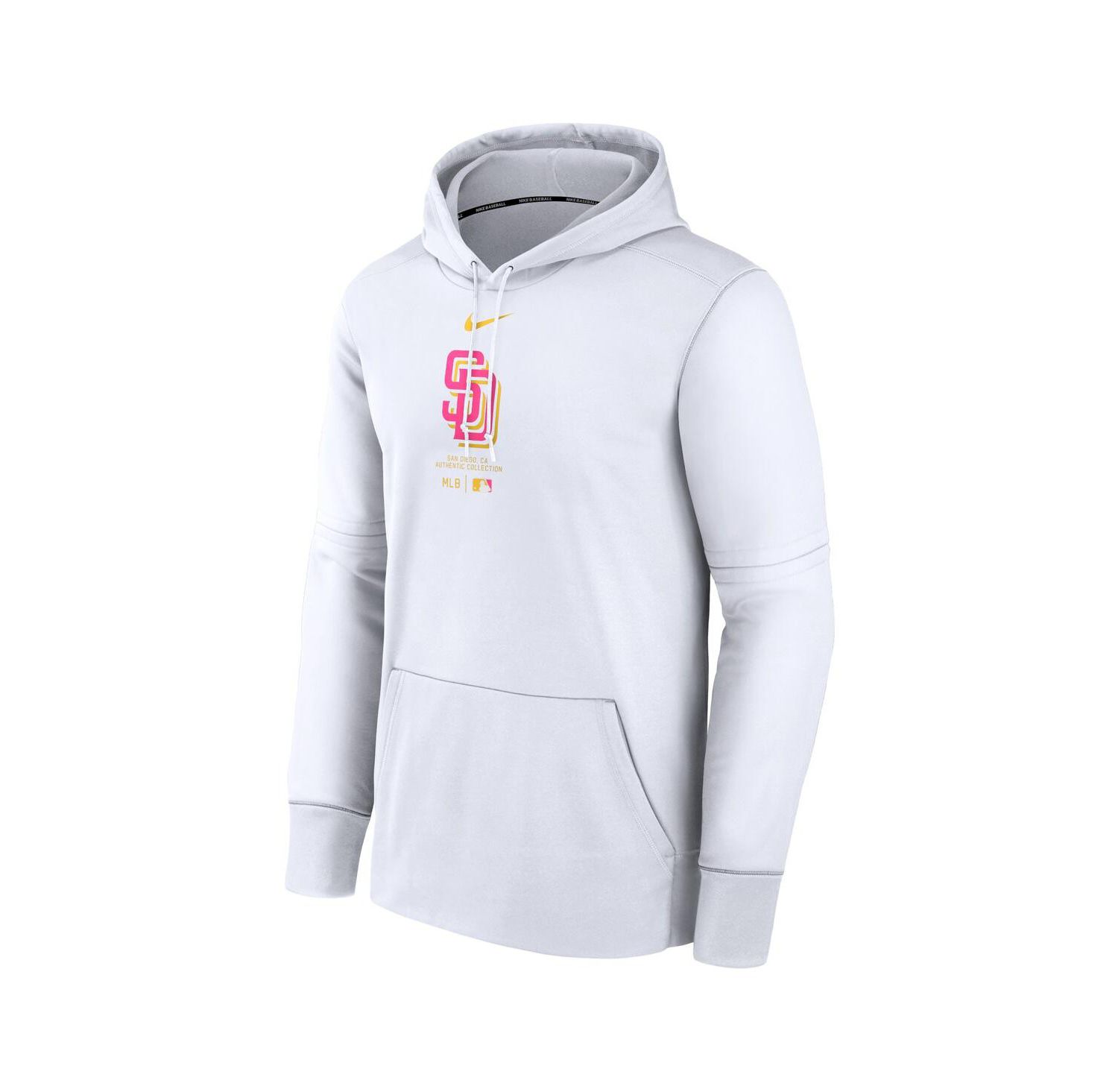 Men's White San Diego Padres City Connect Practice Performance Pullover Hoodie