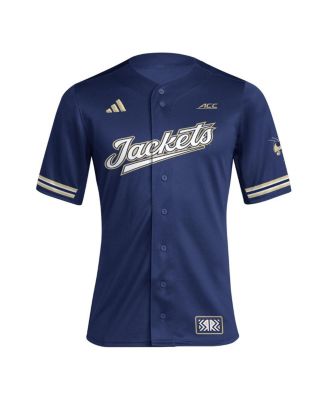 Men's Navy Georgia Tech Yellow Jackets Reverse Retro Replica Baseball Jersey