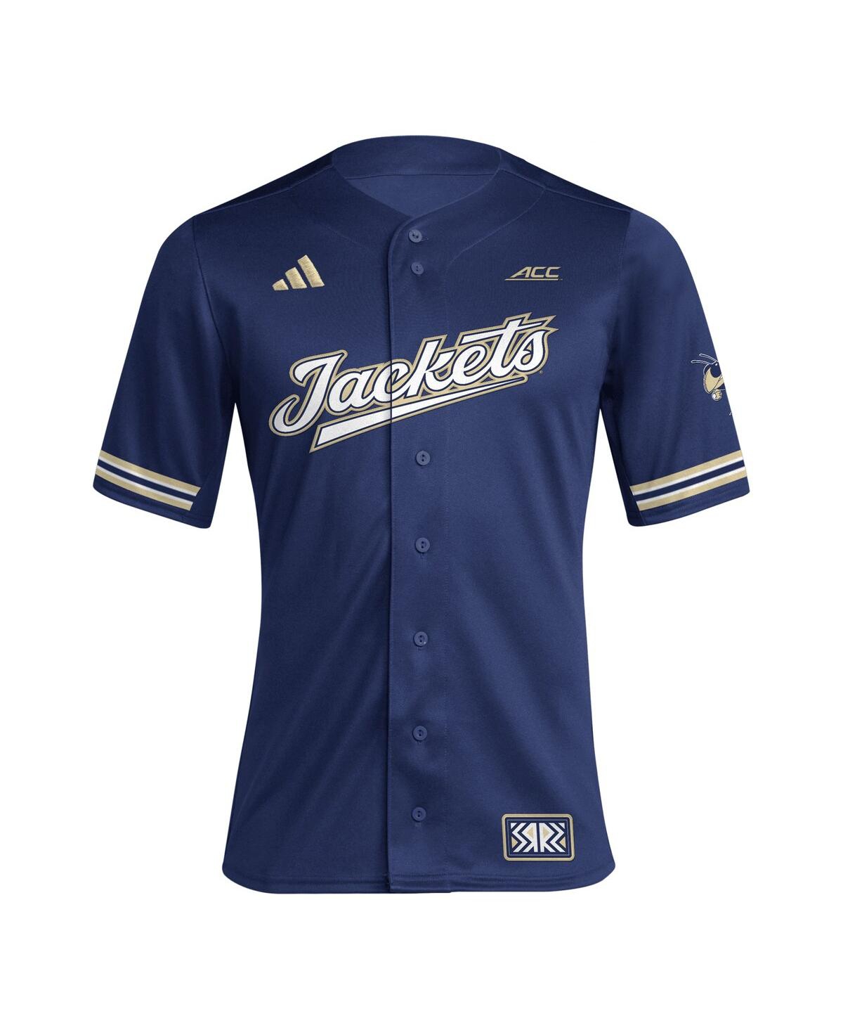 Men's adidasGeorgia Tech Yellow Jackets Reverse Retro Replica Baseball Jersey - Navy