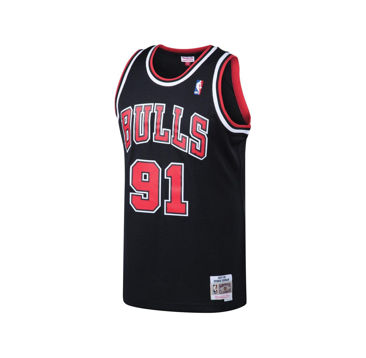 Men's Dennis Rodman Black Chicago Bulls 1997/98 Hardwood Classics Swingman Jersey