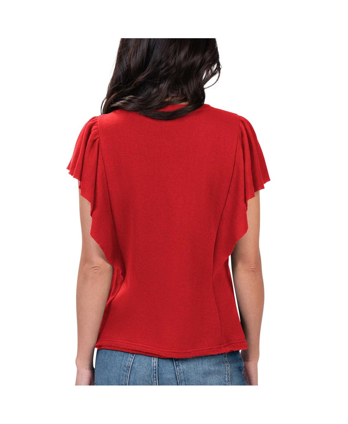 Shop G-iii 4her By Carl Banks Women's  Red Cincinnati Reds Crowd Wave T-shirt