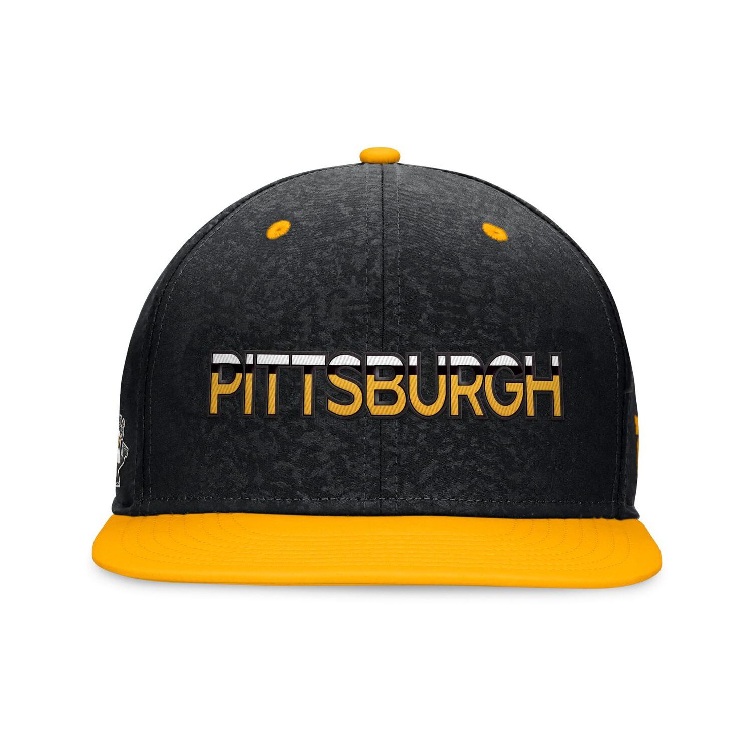 Men's Black, Gold Pittsburgh Penguins Authentic Pro Alternate Jersey Snapback Hat