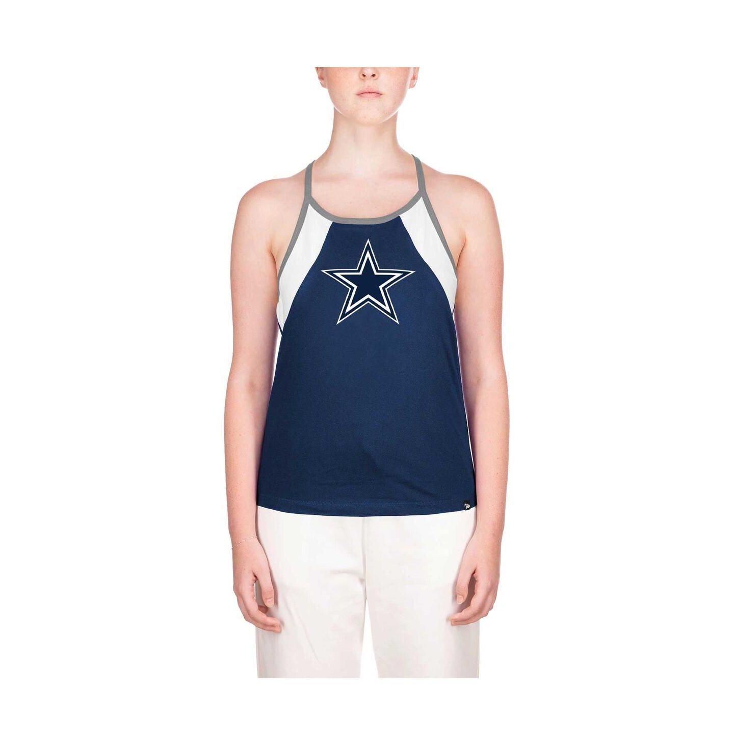 Женский топ New Era Navy Dallas Cowboys Ribbed Racerback — фото 1