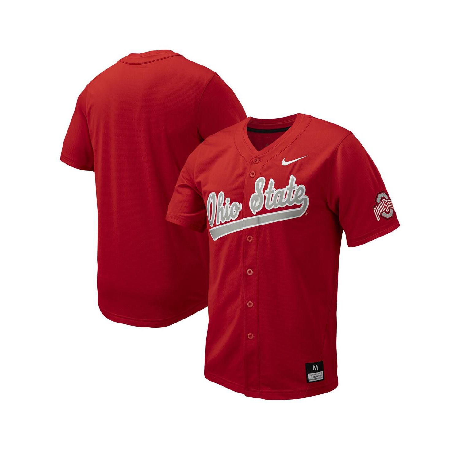 Men's Ohio State Buckeyes Replica Full-Button Baseball Jersey