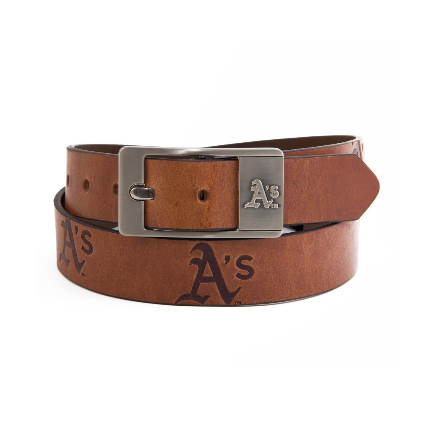 Мужской ремень Eagles Wings Oakland Athletics Brandish Leather Belt — фото 1
