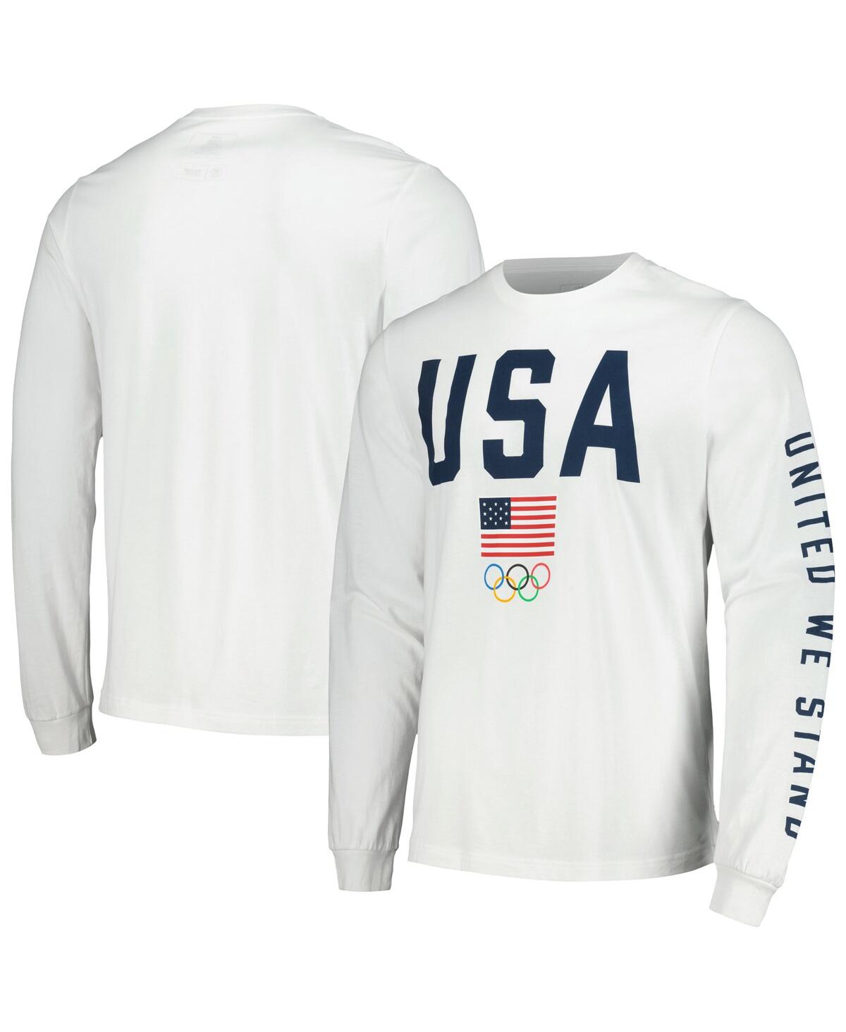 Men's White Team Usa United We Stand Long Sleeve T-Shirt - White