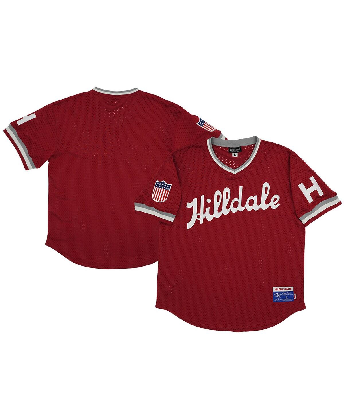 Men's Rings & Crwns Red Distressed Hilldale Club Mesh Replica V-Neck Jersey - Red