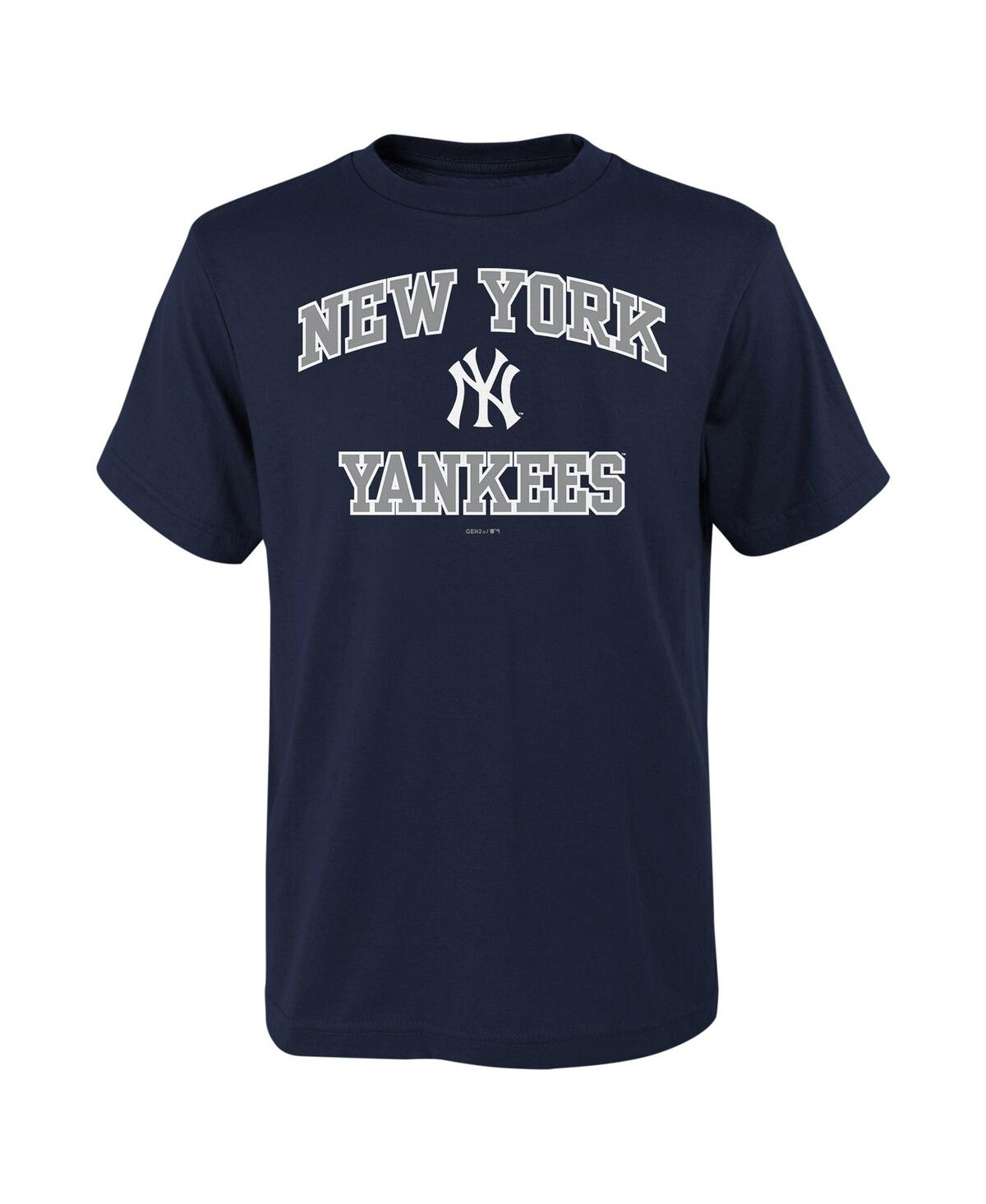 Fanatics Big Boys  Navy New York Yankees Heart & Soul T-shirt In Navy