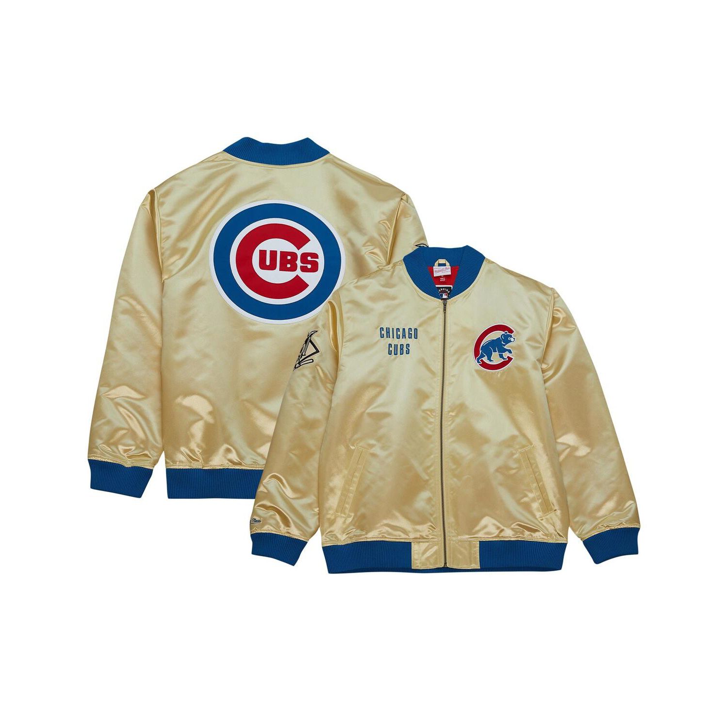 Men's Gold Chicago Cubs OG 2.0 Lightweight Satin Full-Zip Jacket