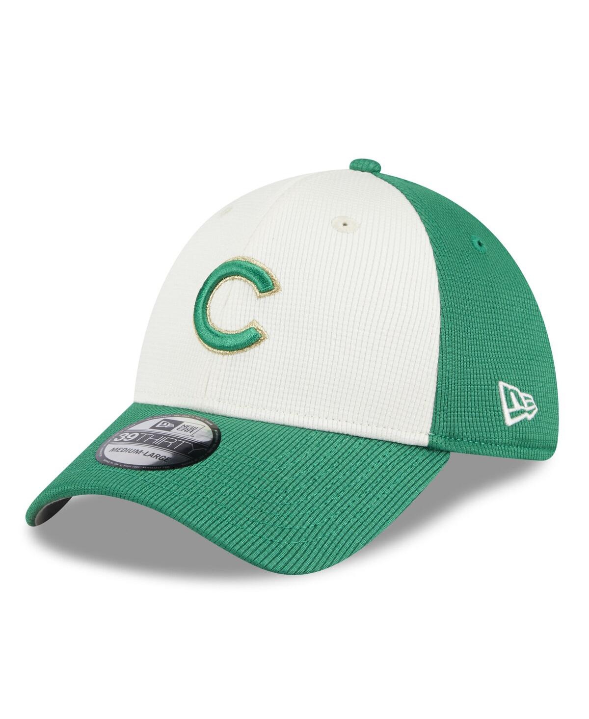 Shop New Era Men's  White, Green Chicago Cubs 2024 St. Patrick's Day 39thirty Flex Fit Hat In White,green