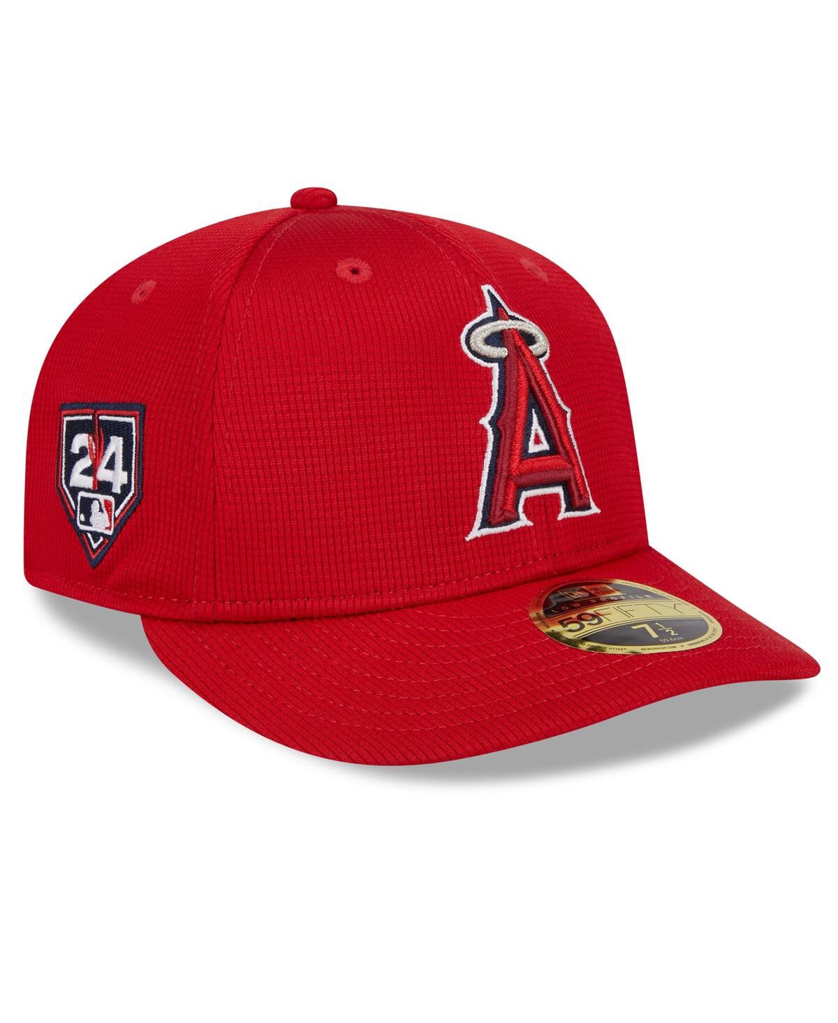 Shop New Era Men's  Red Los Angeles Angels 2024 Spring Training Low Profile 59fifty Fitted Hat