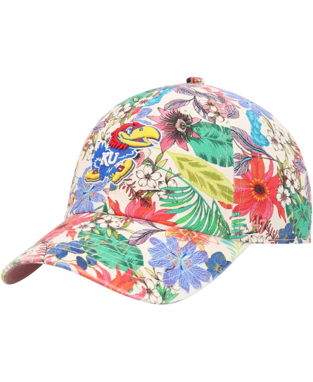 Shop 47 Brand Women's ' Natural Kansas Jayhawks Pollinator Clean Up Adjustable Hat