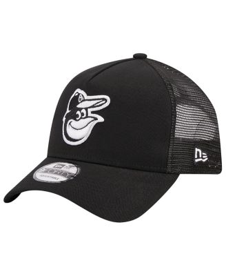 Men's Black Baltimore Orioles A-Frame 9FORTY Trucker Adjustable Hat
