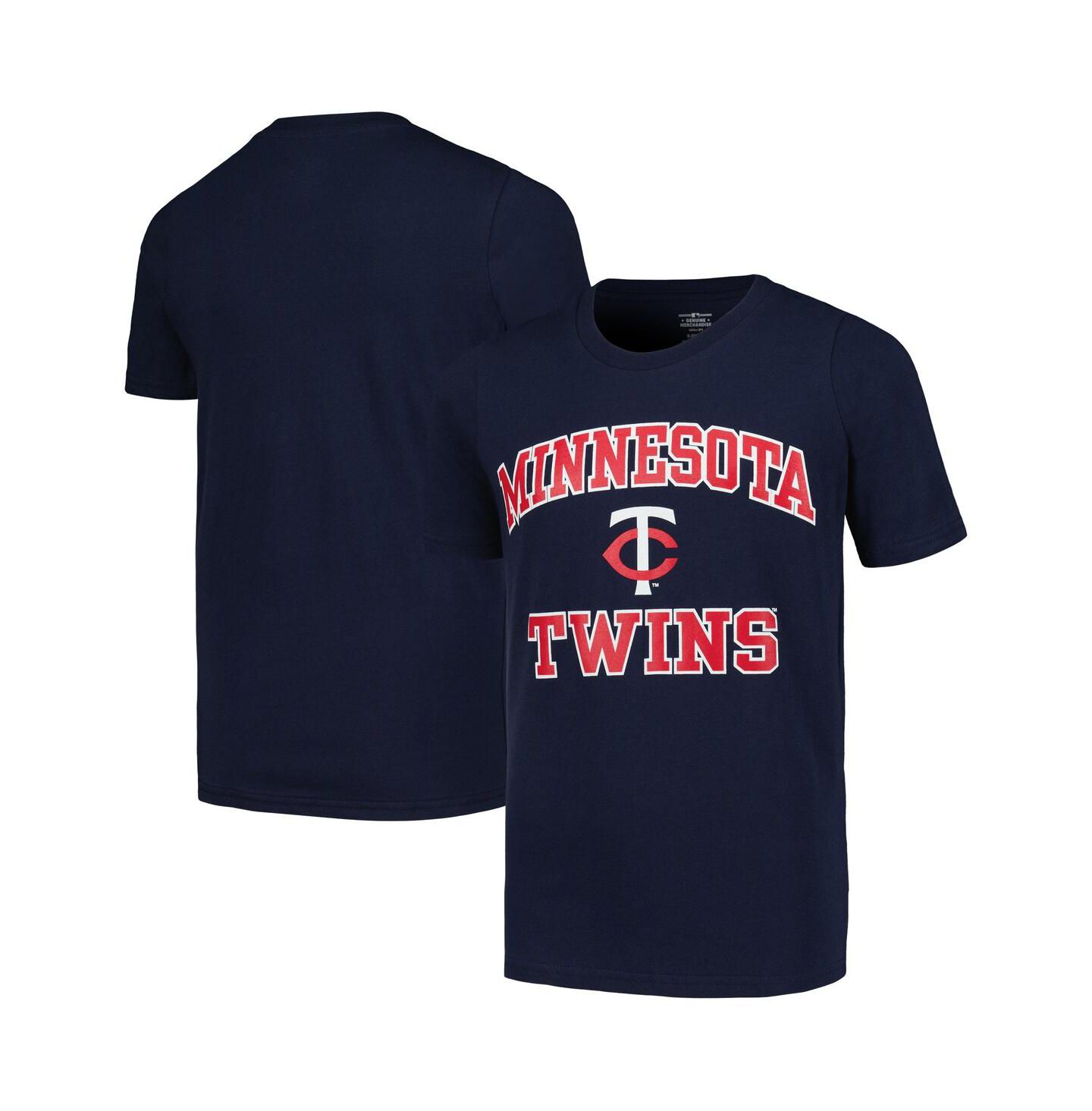 Футболка Fanatics Navy Minnesota Twins Heart and Soul для мальчиков — фото 1