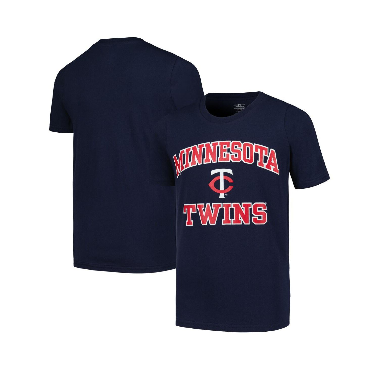 Big Boys Navy Minnesota Twins Heart and Soul T-shirt