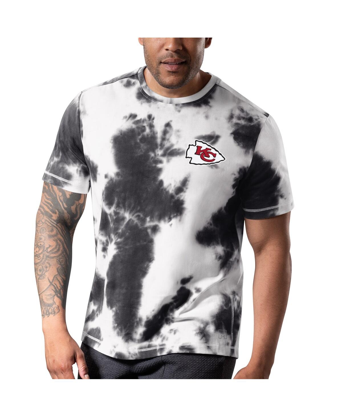 Shop Msx By Michael Strahan Men's  Black Kansas City Chiefs Freestyle Tie-dye T-shirt