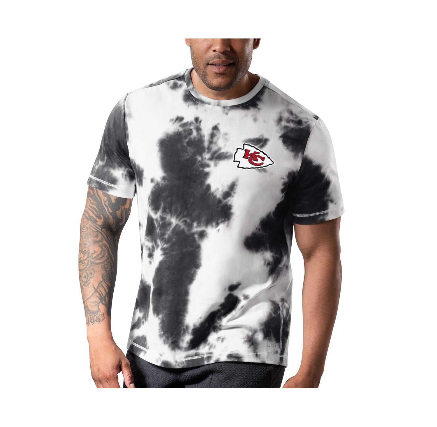 Men's Black Kansas City Chiefs Freestyle Tie-Dye T-shirt