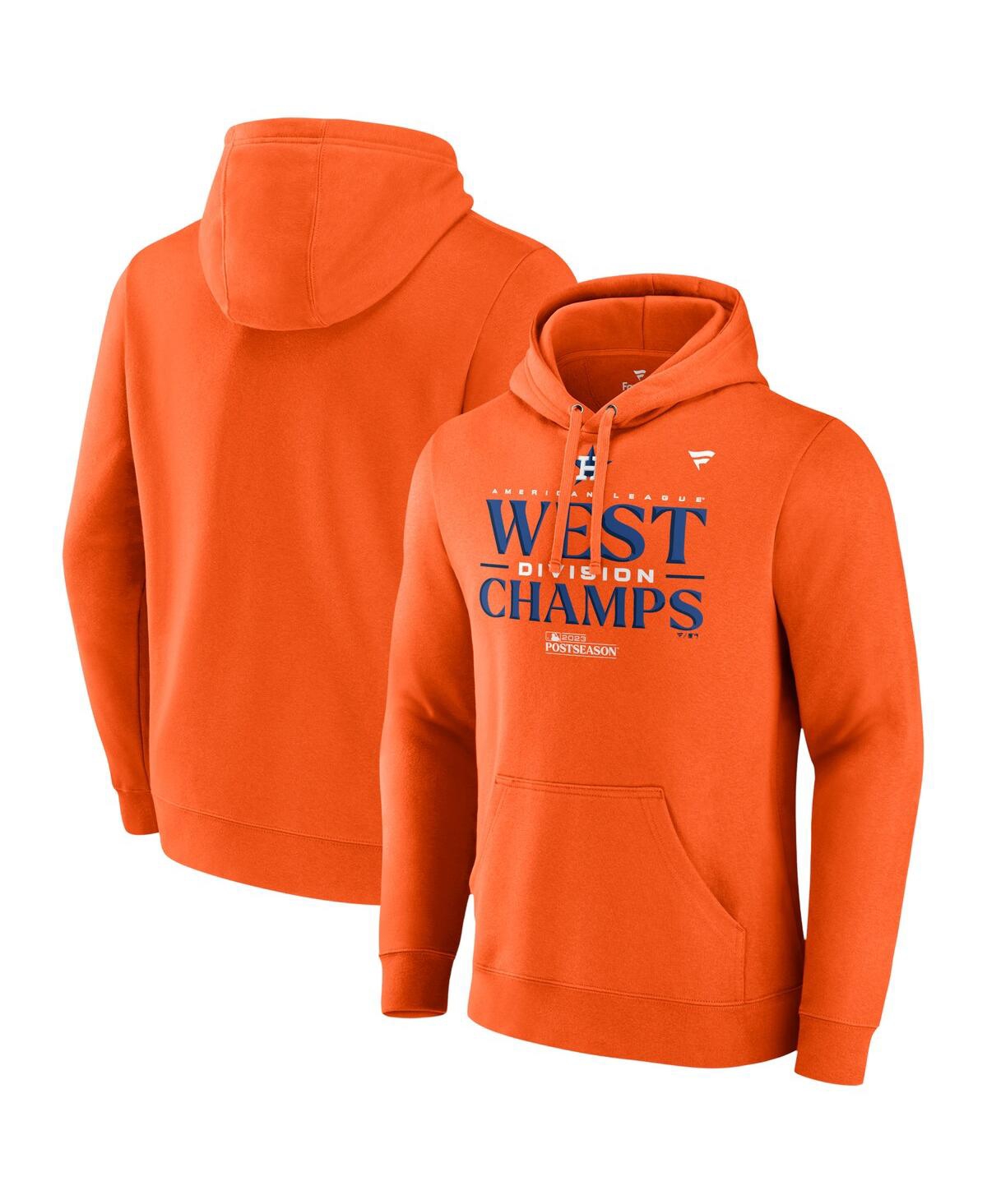 Shop Fanatics Men's  Orange Houston Astros 2023 Al West Division Champions Locker Room Pullover Hoodie