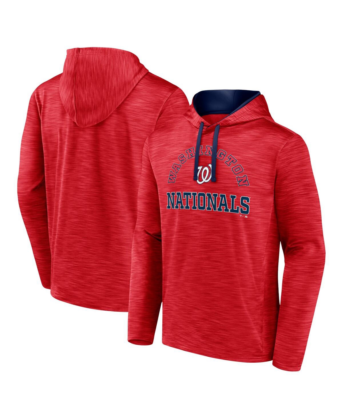 Shop Fanatics Men's  Red Washington Nationals Seven Games Pullover Hoodie