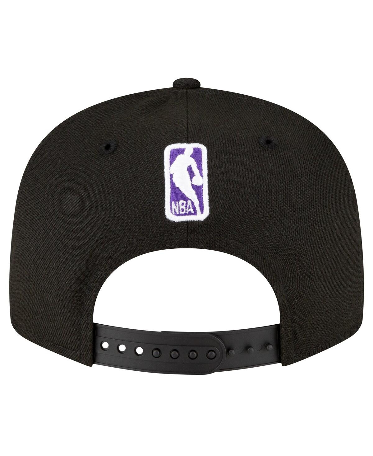 New Era Men's  Black Sacramento Kings Official Team Color 9fifty Snapback Hat In Black